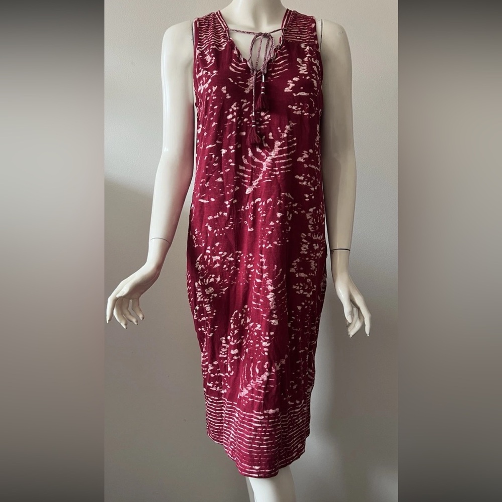 LUCKY Brand Extra Soft Dk.Red Batik Sleeveless Adjustable Neckline